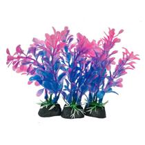 Plantas Artificiais Aquário Decoração 3 unidades 8cm Roxa Plantas Artificiais Aquário Decoração 3 unidades 8cm Roxa