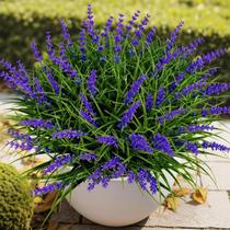 Plantas artificiais de lavanda Gipsot resistentes a UV, 15 maços Plantas artificiais de lavanda Gipsot resistentes a UV, 15 maços