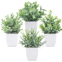 Plantas artificiais Der Rose Mini Greenery em vasos x4 para casa