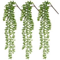 Plantas artificiais pendentes RAINFLOW 3 peças 71 cm tipo colar de pérolas