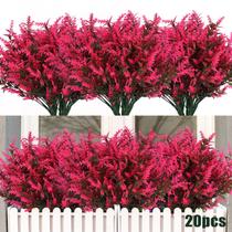 Plantas artificiais RECUTMS Lavender Flowers 20 pacotes ao ar livre