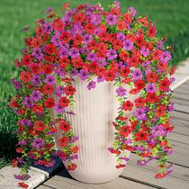 Plantas artificiais suspensas Hrobek Faux Mums Flowers, 2 unidades