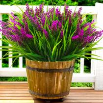 Plantas artificiais TSTWETO Lavender Outdoor Resistentes a UV x20