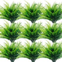 Plantas artificiais TURNMEON Fake Boston Fern, 12 pacotes Plantas artificiais TURNMEON Fake Boston Fern, 12 pacotes