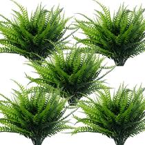 Plantas artificiais TURNMEON Ferns 8 pacotes de decoração ao ar livre Plantas artificiais TURNMEON Ferns 8 pacotes de decoração ao ar livre