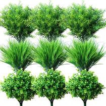 Plantas artificiais YXYQR 18 peças, decoração ao ar livre, primavera e verão Plantas artificiais YXYQR 18 peças, decoração ao ar livre, primavera e verão
