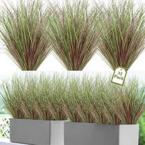 Plantas de grama artificial UXORSN 32 pacotes de 50 cm de altura, roxas