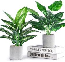 Plantas falsas JC Nateva 2 peças de decoração interna tropical de 40 cm Plantas falsas JC Nateva 2 peças de decoração interna tropical de 40 cm