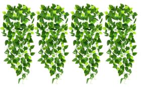 Plantas suspensas artificiais CEWOR Fake Ivy Vine 90 cm - 4 unidades