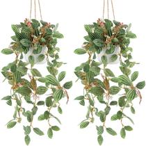 Plantas suspensas artificiais Funzhan com vaso para decoração de interiores Plantas suspensas artificiais Funzhan com vaso para decoração de interiores