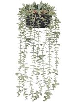Plantas suspensas artificiais Mkono Eucalyptus em vaso galvanizado
