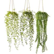 Plantas suspensas falsas PENGYEE, 3 pacotes com vasos de 94 cm para parede