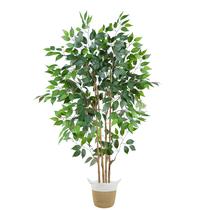 Plantas térmicas artificiais de ficus com 150 cm de altura com cesta Plantas térmicas artificiais de ficus com 150 cm de altura com cesta