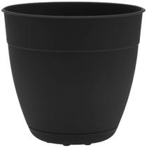 Planter Bloem Dayton 30 cm de plástico reciclado preto com 11 cm de altura