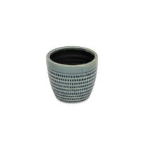 Planter Cheung's Idola Blue Ceramic Cônico Médio Planter Cheung's Idola Blue Ceramic Cônico Médio