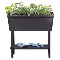 Planter Polymer Outdoor Products, caixa elevada, 37x82x79 cm, marrom Planter Polymer Outdoor Products, caixa elevada, 37x82x79 cm, marrom