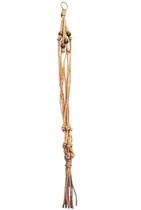 Planter Primitive Planters 2855 Juta com miçangas marrons 91 cm Planter Primitive Planters 2855 Juta com miçangas marrons 91 cm