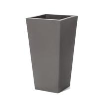 Planter Step2 Tremont Tall Square Quadrado Cônico Dark Cedro 75L