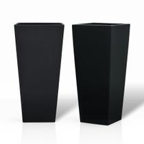 Planters GreenShip, 69 cm de altura, preto, conjunto de 2 à prova de intempéries Planters GreenShip, 69 cm de altura, preto, conjunto de 2 à prova de intempéries