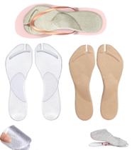 Plantillas de Gel con Soporte para Arco para Sandalias Tipo Flip Flop, 2 Pares