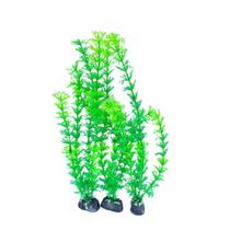 Plantinhas de plastico para aquario Kit 03un 25cm Verde