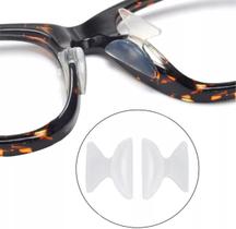 Plaqueta Adesiva Óculos Silicone Borboleta 3,5mm 20 Prs