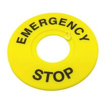 Plaqueta de Identificação para Sinalização de Botões de Emergência Stop 22mm