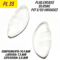 Plaqueta De Silicone Consertos Óculos Transparente 20 Pares