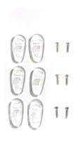Plaqueta Em Silicone Para Óculos 5 Pares Acompanha Parafusos Plaqueta Em Silicone Para Óculos 5 Pares Acompanha Parafusos