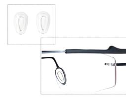 Plaqueta Silicone Encaixe Canaleta Conserto Óculos Ótica (02 pares)