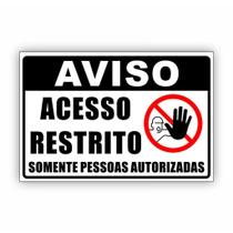 Plaquinha de Aviso / Sinalização / Acesso Restrito (15x20cm) AR03 Plaquinha de Aviso / Sinalização / Acesso Restrito (15x20cm) AR03