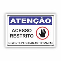 Plaquinha de Aviso / Sinalização / Acesso Restrito (15x20cm) AR06 Plaquinha de Aviso / Sinalização / Acesso Restrito (15x20cm) AR06