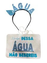 Plaquinha De Carnaval Frase Dessa Água Não Beberei- Kit 6Un