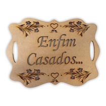 Plaquinha De Casamento Frase Mdf 3mm Decoração Parede Cru