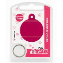Plaquinha de Identificação Personalizada - Círculo Pink G