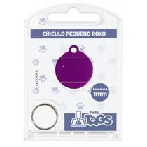 Plaquinha de Identificação Personalizada - Círculo Roxo P