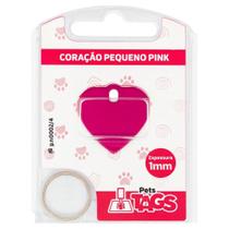 Plaquinha de Identificação Personalizada - Coração Pink P Plaquinha de Identificação Personalizada - Coração Pink P