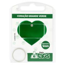 Plaquinha de Identificação Personalizada - Coração Verde G