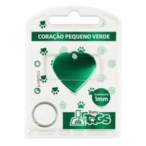 Plaquinha de Identificação Personalizada - Coração Verde P Plaquinha de Identificação Personalizada - Coração Verde P