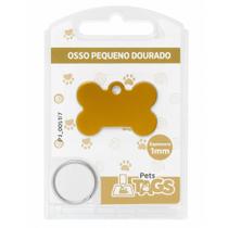 Plaquinha de Identificação Personalizada - Osso Dourado P Plaquinha de Identificação Personalizada - Osso Dourado P
