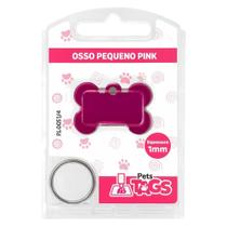 Plaquinha de Identificação Personalizada - Osso Pink P
