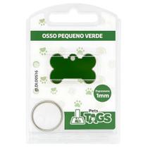 Plaquinha de Identificação Personalizada - Osso Verde P