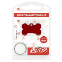 Plaquinha de Identificação Personalizada - Osso Vermelho P Plaquinha de Identificação Personalizada - Osso Vermelho P
