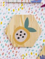 Plaquinha de Madeira Botanyca Maracujá - Decoração Colorida e Divertida