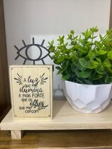 Plaquinha de Mesa Olho Grego. Decoração de Mesa. Totem Olho Grego