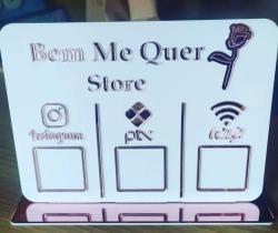 Plaquinha de QR CODE PERSONALIZADA