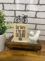 Plaquinha Decorativa de Mesa. Decoração Frase Motivacional. Totem Bicicleta Plaquinha Decorativa de Mesa. Decoração Frase Motivacional. Totem Bicicleta