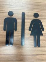 Plaquinha decorativa informativa homem e mulher masculino feminino para porta de banheiro em mdf 19cm x 7,5cm Plaquinha decorativa informativa homem e mulher masculino feminino para porta de banheiro em mdf 19cm x 7,5cm