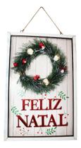 Plaquinha Feliz Natal Pendurar Porta Guirlanda Natal Enfeite Plaquinha Feliz Natal Pendurar Porta Guirlanda Natal Enfeite