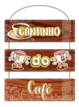 Plaquinha Frase Motivacional Tema Cantinho Do Café Em Mdf - Decoraset